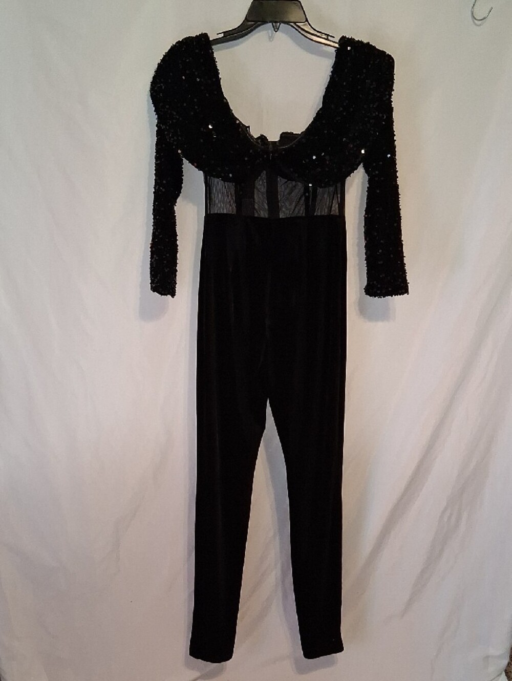 NWT Fashion Nova Special Invite Velvet Jumpsuit M - Picture 7 of 8